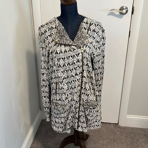 Lucky brand knit moto style jacket size large